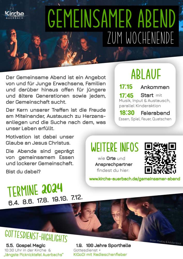 Flyer - junge Erwachsene und Familien 2024